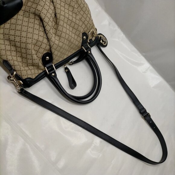 Authentic Gucci Brown Canvas Hand Bag mn660-121325 - Picture 6 of 16